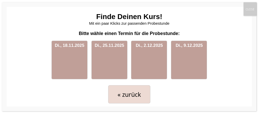 CourseFinder: Terminauswahl