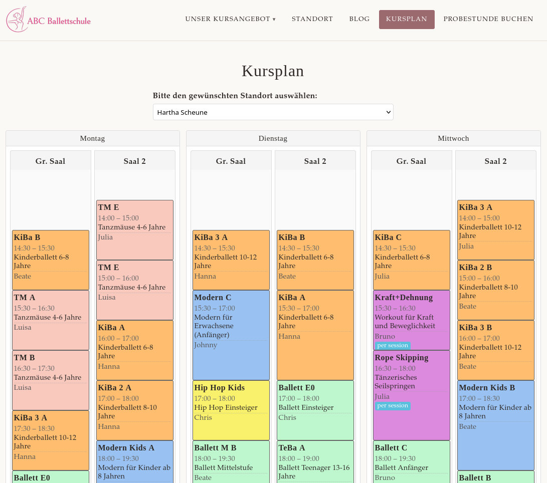 SI Home: Stundenplan